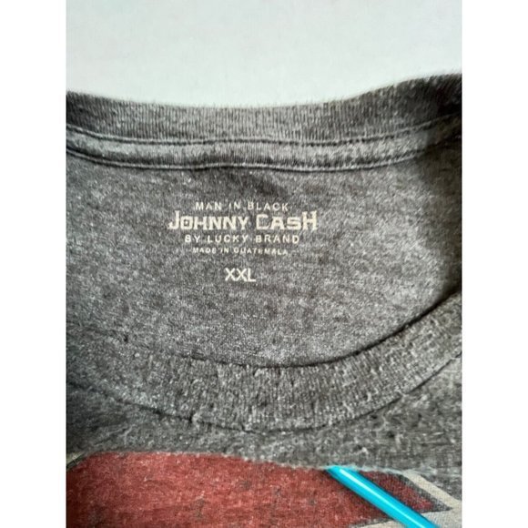 Johnny Cash Ring Of‎ Fire Gray Shirt t-shirt  XXL Man in black by lucky brand - Picture 6 of 6